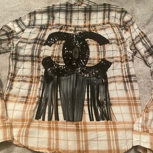 Custom made Chanel fridge plaid shirt